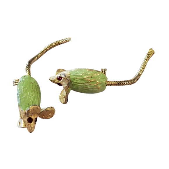 Adorable Vintage Mice Brooch Set - Picture 6 of 10